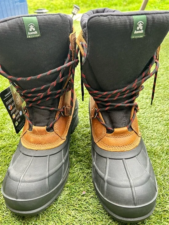 Kamik Brown and Black Men’s Rain & Snow Boots