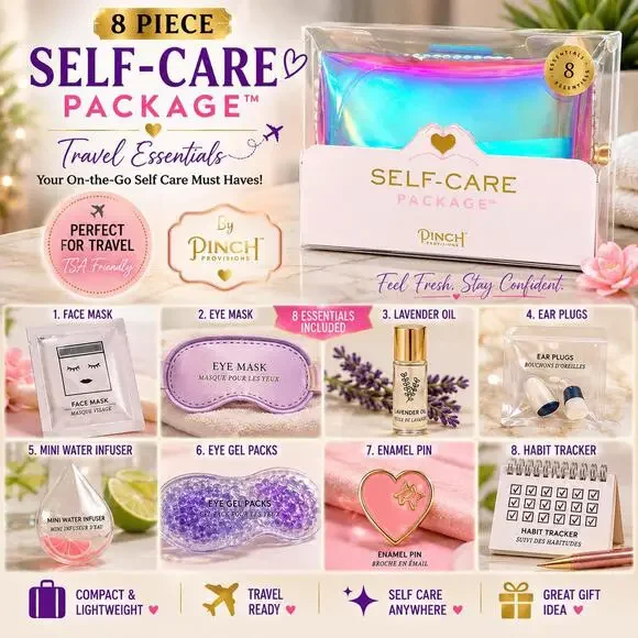 8 piece personal travel kit