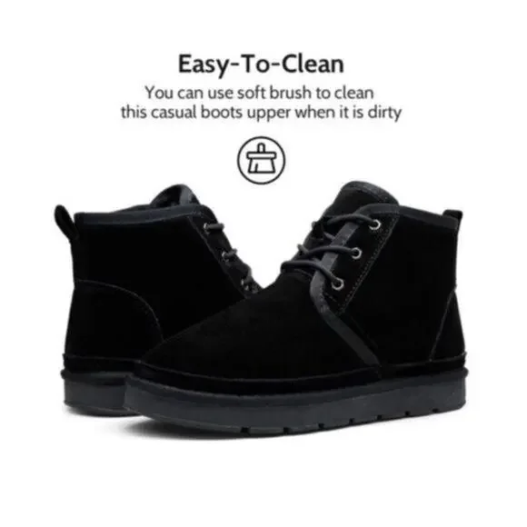 Dream Pairs Men's Winter Boots sz 12 Suede Snow Boot Leather NEW # box 130