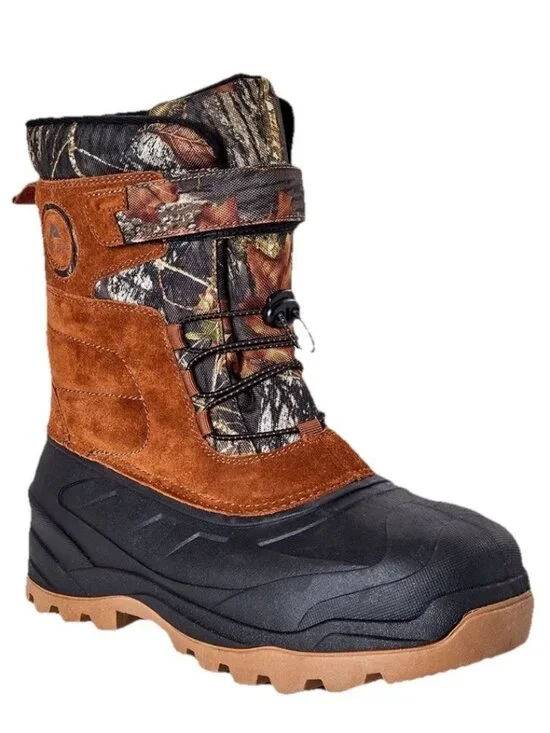 Ozark Trail Pack Suede Thinsulate 5° Mossy Oak Camo Snow Boots Men's Size 10 NWT