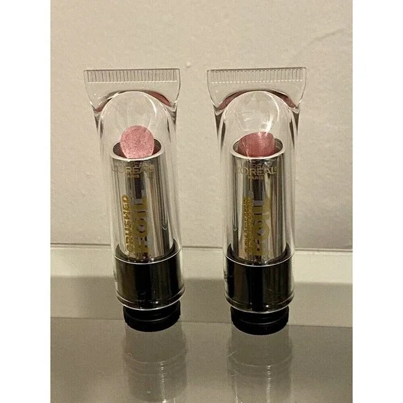 (2) L'Oreal Crushed Foil Lipstick 