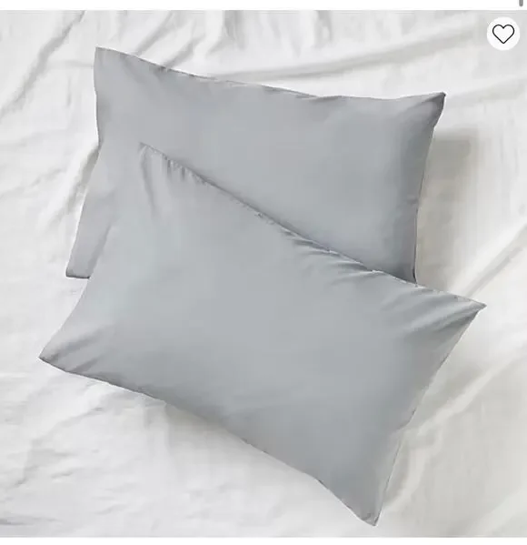 NEW! Shuteye Supply Frost Smart Temp Percale Pillowcase Set Standard/Queen Gray