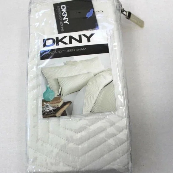 DKNY One Ivory Helix Quilted Standard Sham