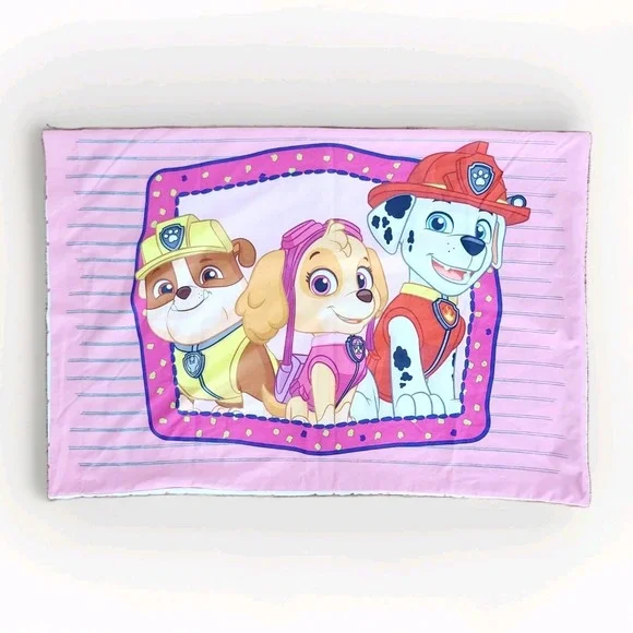 Paw Patrol Girls Pillowcase Skye Marshall Everest Pink Standard Size Reversible