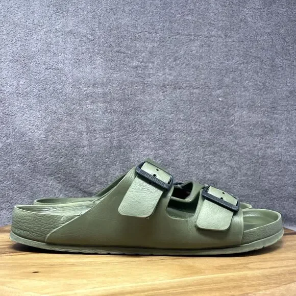 Birkenstock Olive Two-Buckle Slide Sandals — Men's