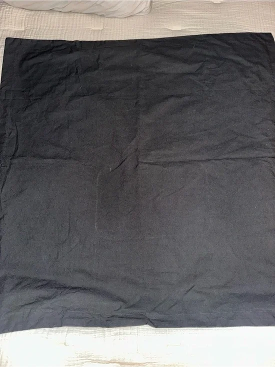 QUINCE Euro Sham 100% Organic Cotton Dark Grey 26x26 - NWOT