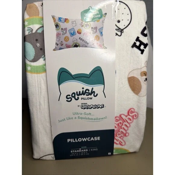 Squish Pillow Original Squishmallows Standard King Size Pillow Case
