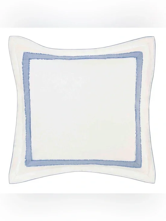 Laura Ashley Mila White And Blue European Pillow Sham
