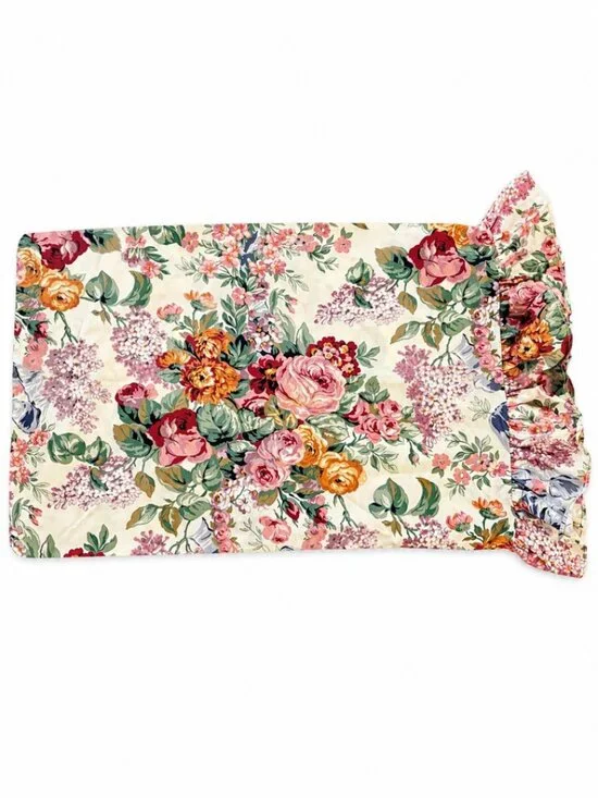 Lauren Ralph Lauren Allison Floral Ruffle Pillowcase Standard 100% Cotton USA