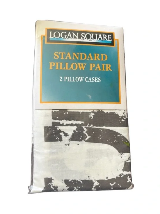 NWT Logan Square 2 High Quality Pillow Cases Fit Standard to Queen 20” x 30”.