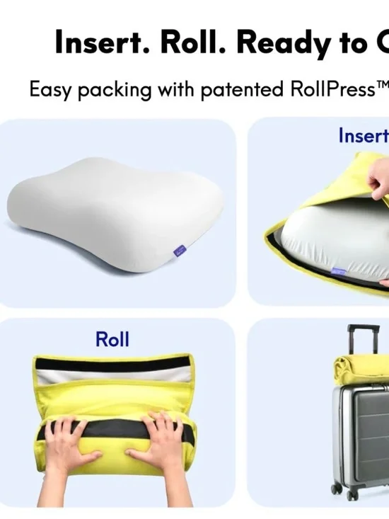 Like NEW Cushion Lab Travel Deep Sleep Pillow – Compact Memory Foam Spark $99