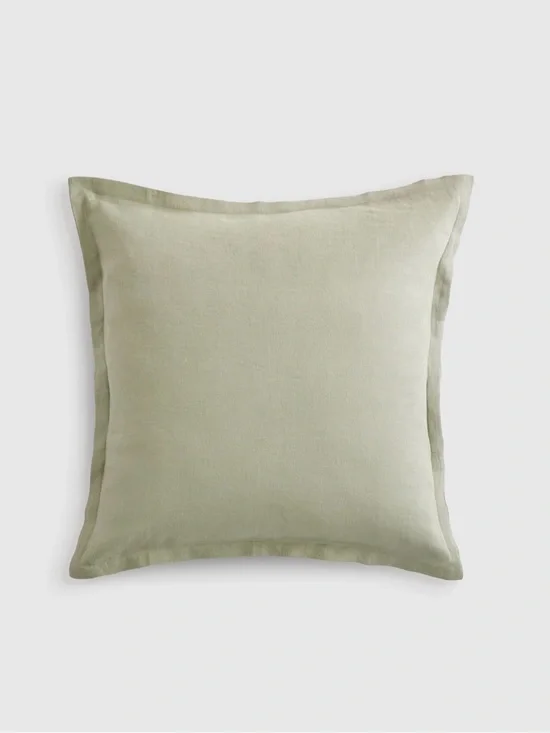 Quince Linen Euro Pillow Cover in Willowleaf