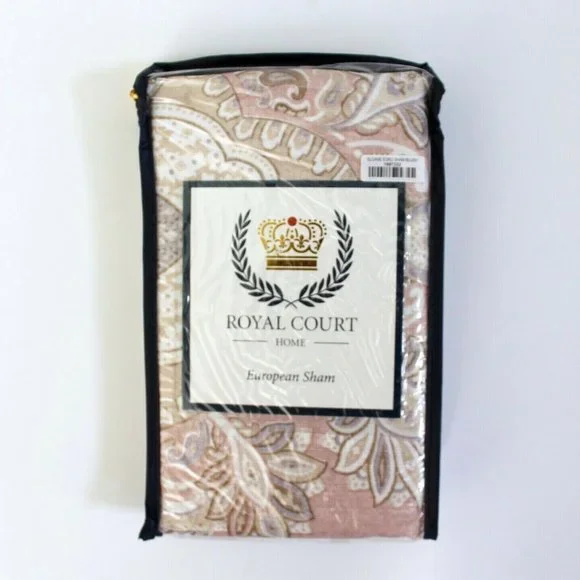 Royal Court Sloane Damask Blush One Euro Sham