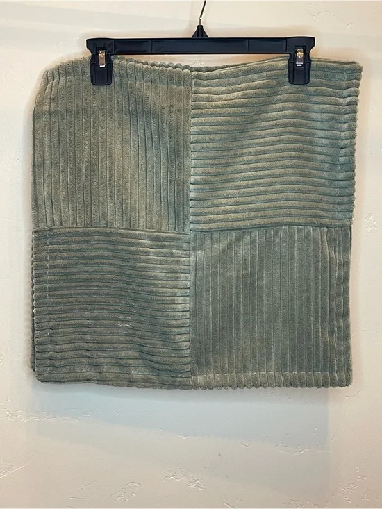 New set of 2 - 16 x 16 pillow covers sage green super soft corduroy