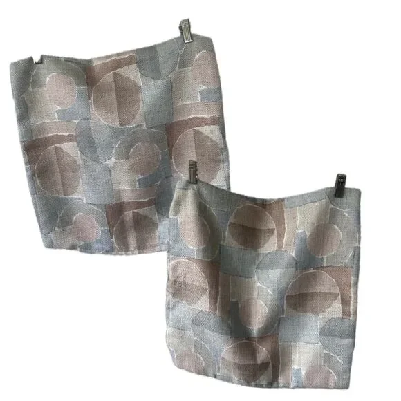 Vintage Neutral Earthy Watercolor Mod Geometric 18