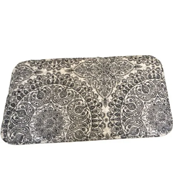 Southshore Fine Linens Ashanti Grey Paisley Quilted Pillow Shams Set of 2