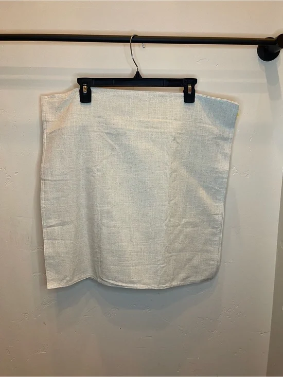 New set of 2- 20”x20” Cream colored Pillowcase Covers linen type material