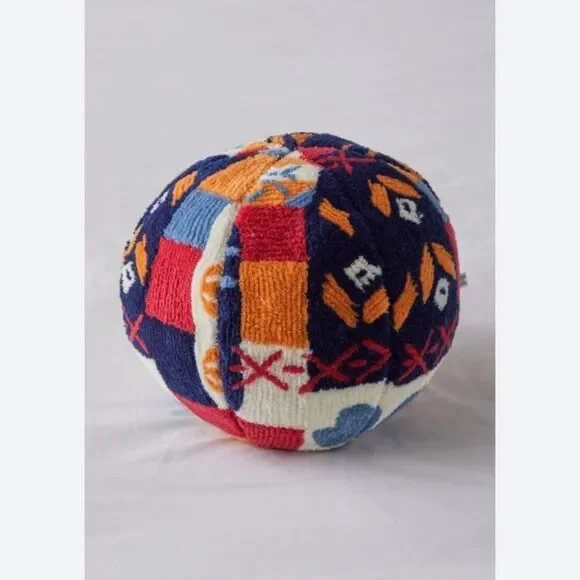 Fair Isle Printed Ball Throw Pillow Urban Outfitters