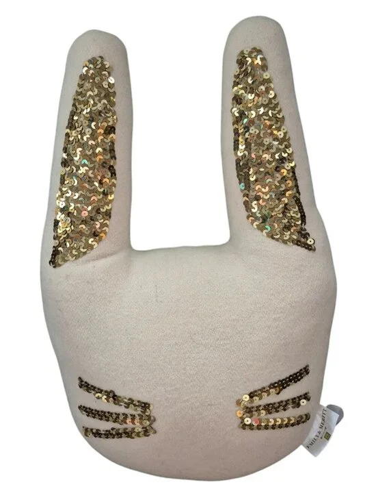 Emily & Meritt Pottery Barn Teen Gold Sequin Bunny Pillow 12
