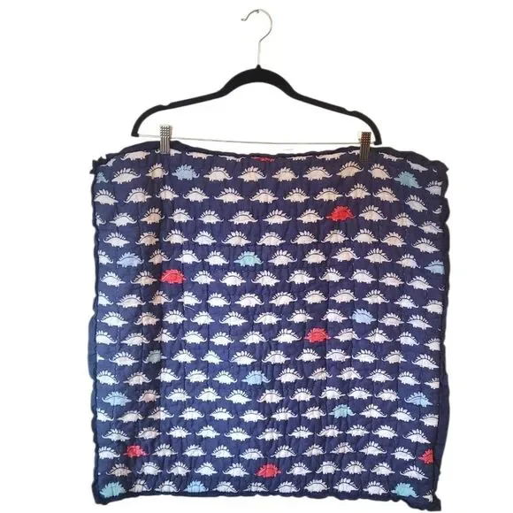 Pottery Barn Kids Navy Blue & White Dinosaur 26