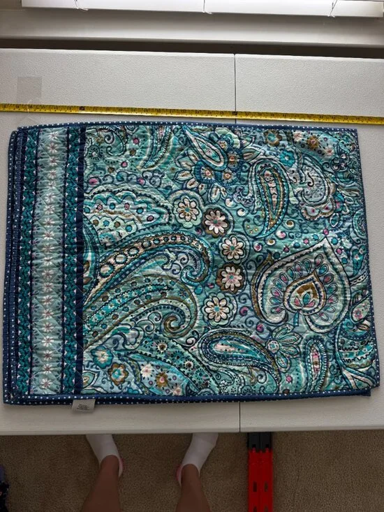 Vera Bradley Daisy Dot Paisley Quilted Pillow Sham Standard Cotton Set of 2