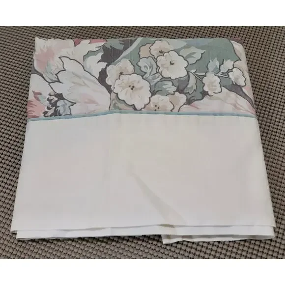 Cannon Pillowcase Standard Queen 100% Cotton Floral USA Made