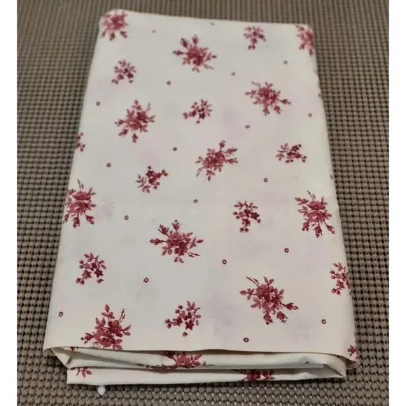 WestPoint Stevens Pillowcase King Floral Cotton Blend Made in USA Vintage