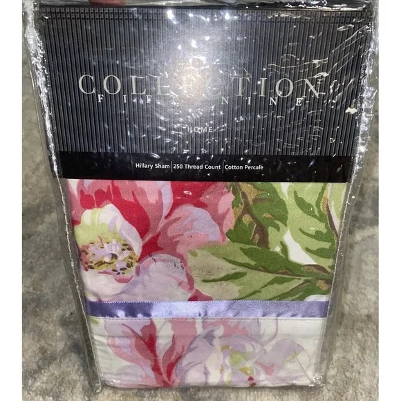 Collection Fifty Nine Hillary Floral‎ Cotton Percale Standard Sham Shabby New