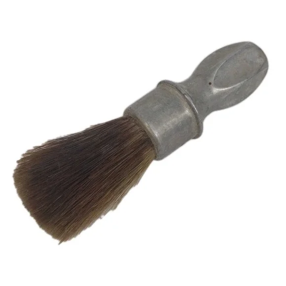 Vintage Rubberset Shaving Brush Sterilized Aluminum Handle 5 3/4