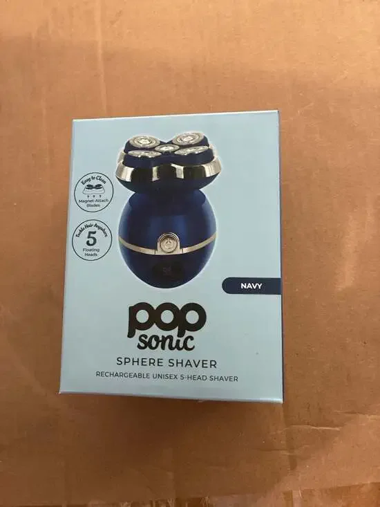 Pop Sonic Sphere Shaver Rechargeable Unisex 5-Head Shaver - Navy