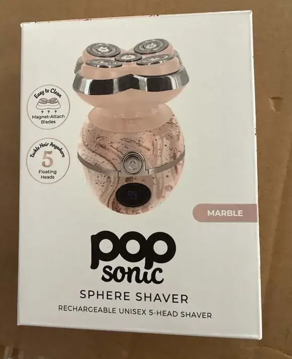 Pop Sonic Sphere Rechargeable Unisex 5-Head Shaver (Marble)