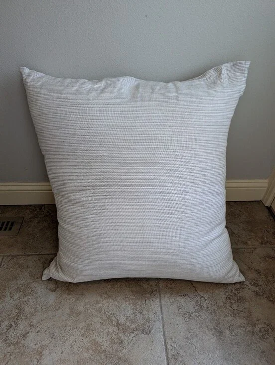 pair PINE CONE HILL striped linen euro sham