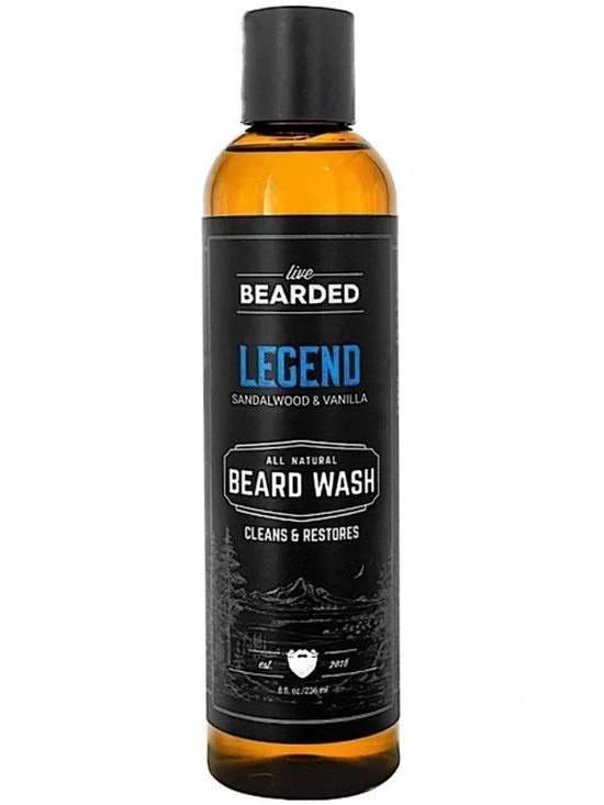 Live Bearded Legend Sandalwood & Vanilla All Natural Beard Wash 8oz