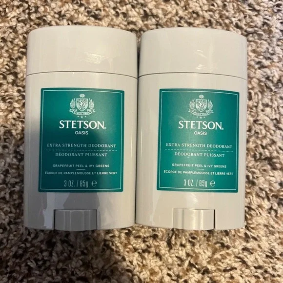 Stetson Oasis Extra Strength Deodorant Grapefruit Peel &‎ Ivy Greens 3 oz Set 2