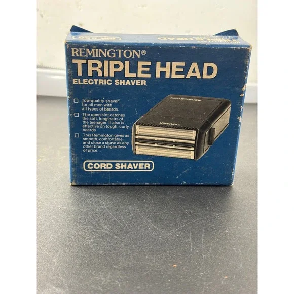 Vintage Remington Triple Head Electric Shaver PM-850 Corded‎ Shaver no cord USA
