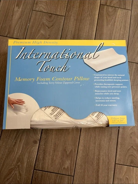 International Touch Memory Foam Contour Pillow NEW IN BOX