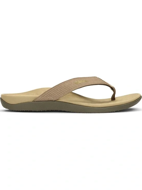 Vionic Unisex Wave Thong Sandal In Taupe Tan Mens Size 12 Women's 13