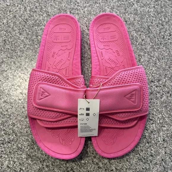 Adidas Boost Slides Mens 10 Humanrace HU Pharrell Williams Solar Pink FV7289