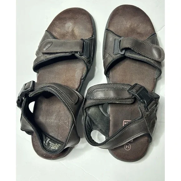 Faded Glory New Orleans Men Size 14 Brown Strap Sport Gladiator Sandals 7322771‎