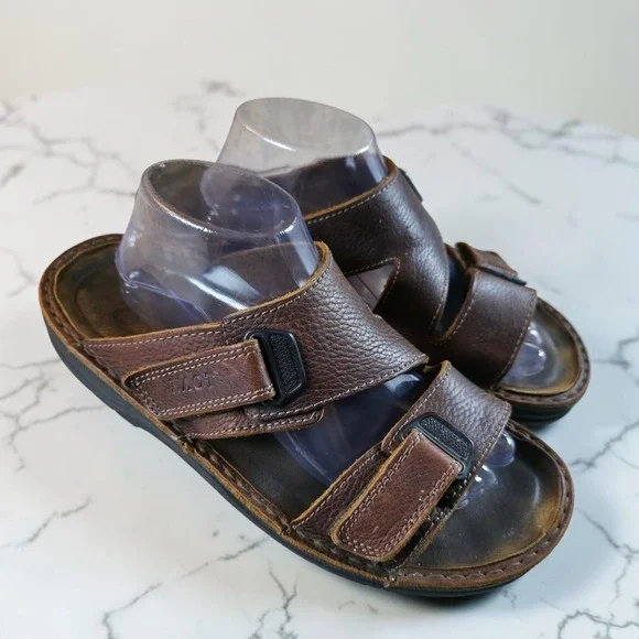 Naot Soft Brown Leather Sandal Strappy Men's Sizes EU 43 / US 9.5 - 10