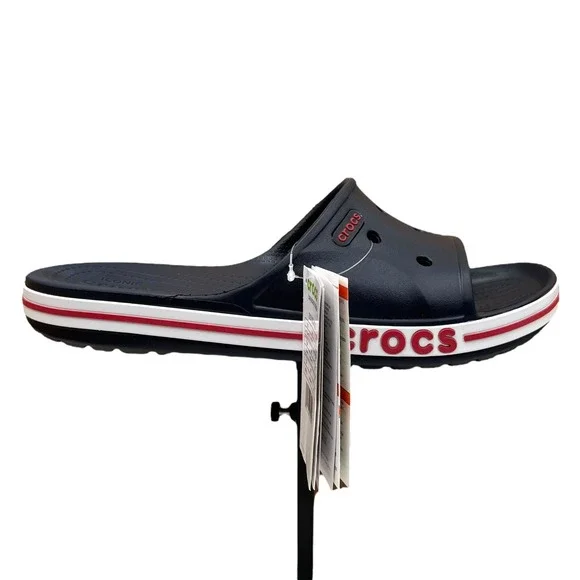 Crocs Bayaband Mens Slide Sandals Size 9‎ Navy Blue Water Friendly Lightweight