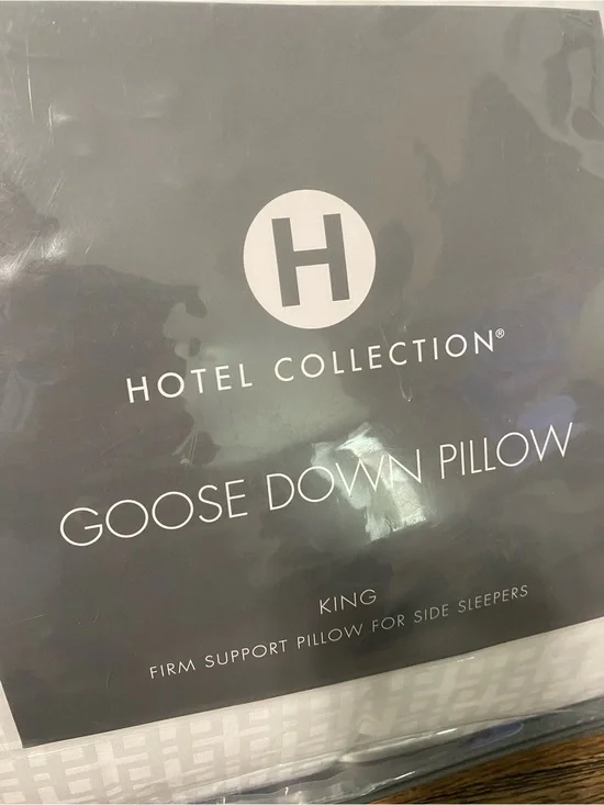 Hotel Collection Goose Down Pillow king Firm Support pillow for side sleepers