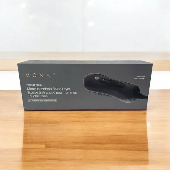 NEW Monat Perfect Touch Men's Handheld Brush Dryer - Black
