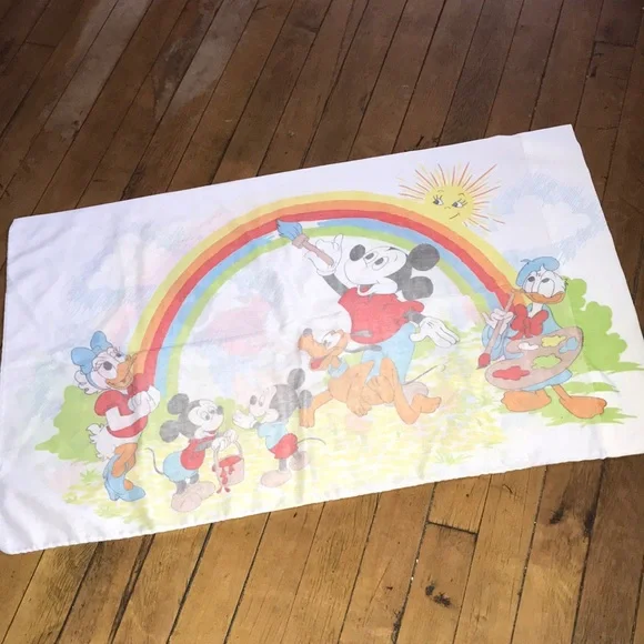 Vintage Disney Mickey &‎ Daisy Rainbow Print Bandana