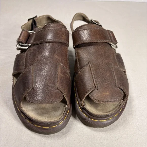 Dr Martens 8620 Vintage Made in England Brown Leather Fisherman Sandals Mens 10