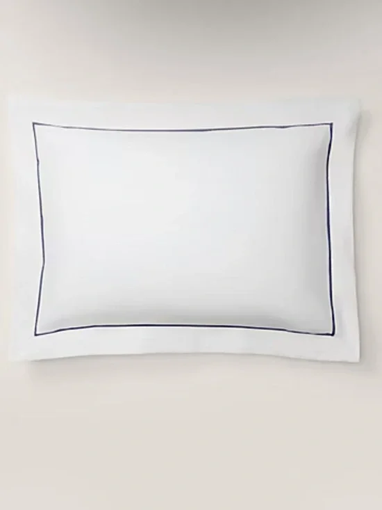 Ralph Lauren Home Organic Cotton Percale Palmer Sham King Size Polo Navy Luxury