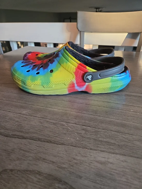 CROCS Tie-Dye Clog with Heel Strap - Rainbow