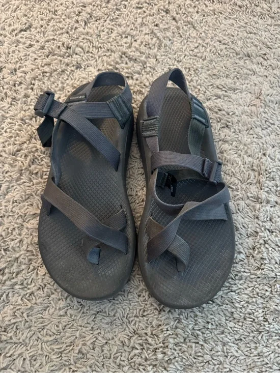 Chaco Men's Gray and Black Adjustable Strap Sandals