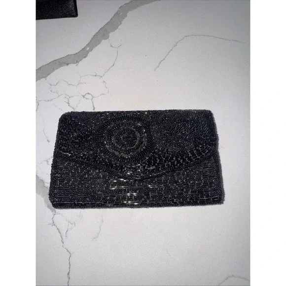 Unbranded Black sequence occasion purse (see Description)
