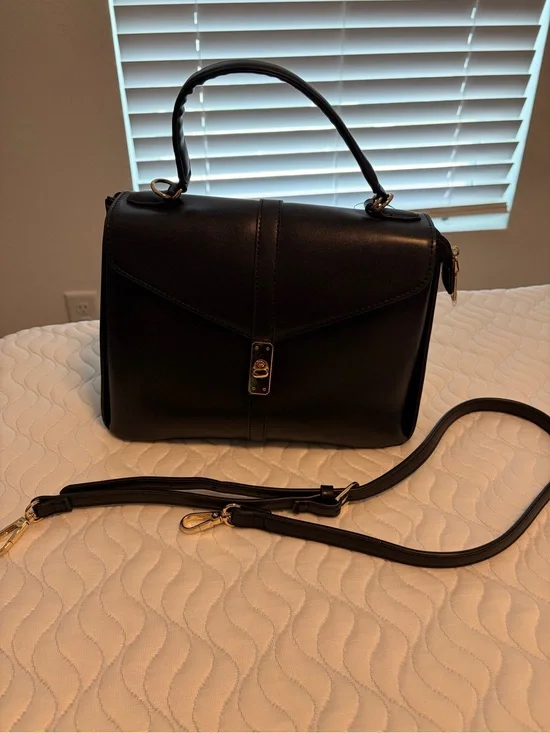 Classic Black Top-Handle Satchel Bag